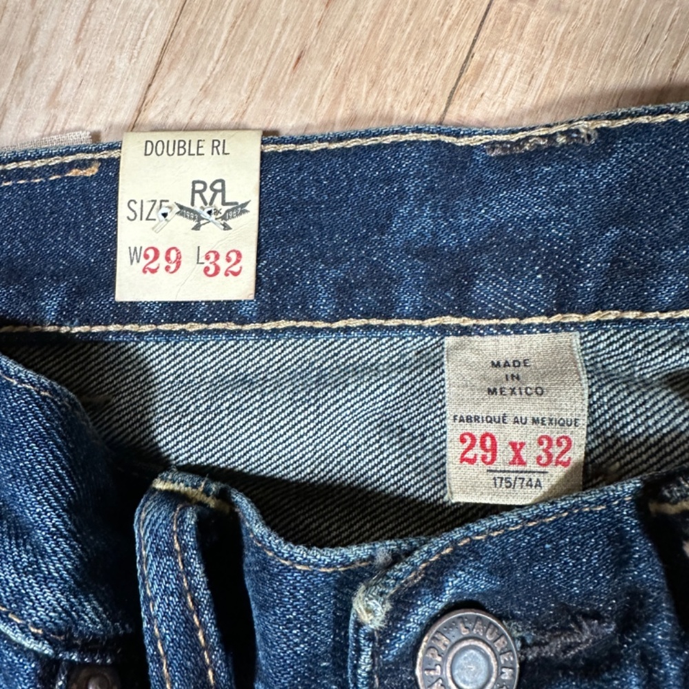 Ralph Lauren Double RL RRL Jeans Size W29XL32 Slim Narrow Brand New With Tags - Picture 7 of 12
